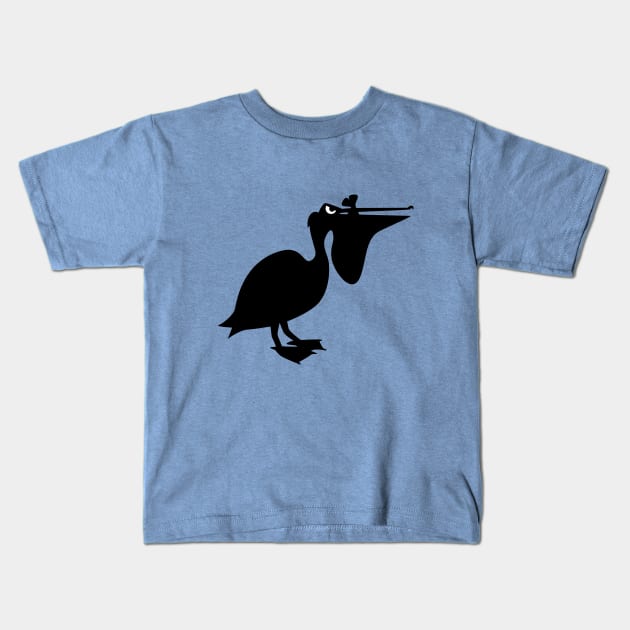 Angry Animals: Pelican Kids T-Shirt by VrijFormaat